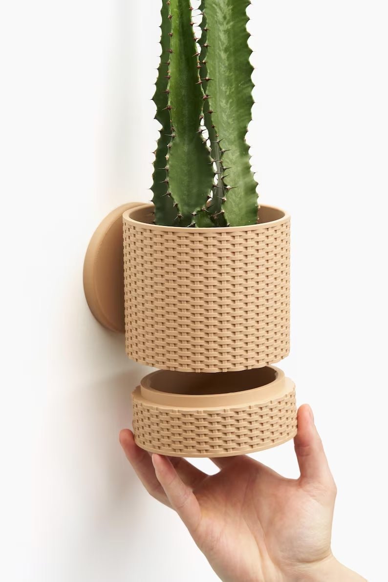 The Basket Weave - Wall Planter - Loffa Design